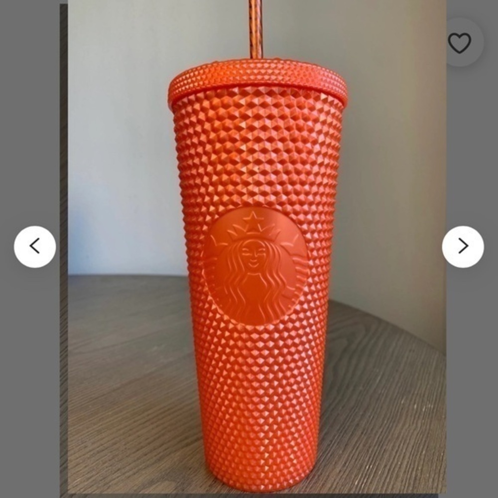 Starbucks Tumbler Orange Bling Pearl Halloween Studded Fall 2022